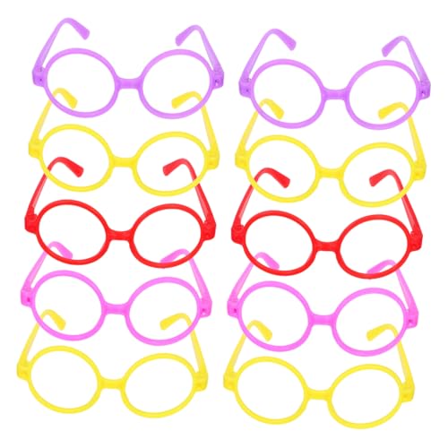 CIYODO 10 Stück Teiliges Kunststoff Brillengestelle ohne Gläser Runde Rahmen Brille Bunte Farben Leicht und Stabil Lustige Optische Requisiten für Party und Fotos Junge Mädchen CIYODO 10 Stück Teiliges Kunststoff Brillengestelle ohne Gläser Runde Rahmen Brille Bunte Farben Leicht und Stabil Lustige Optische Requisiten für Party und Fotos Junge Mädchen von CIYODO