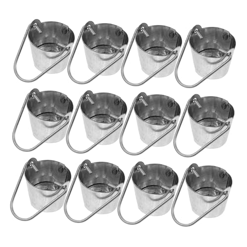 CIYODO 10 Stück Teiliges Miniatur metalleimer mit Griff Robuste Mini wassereimer für Puppenhaus Dekoration Vielseitige Mini gartenzubehör für DIY Mikro landschaften und Kreative CIYODO 10 Stück Teiliges Miniatur metalleimer mit Griff Robuste Mini wassereimer für Puppenhaus Dekoration Vielseitige Mini gartenzubehör für DIY Mikro landschaften und Kreative von CIYODO