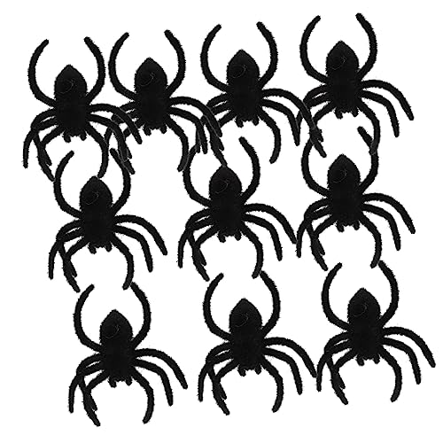 CIYODO 10 Stücke Halloween Requisiten Spinnenspielthings Dekorative Spinne Verzierungen (schwarz) von CIYODO