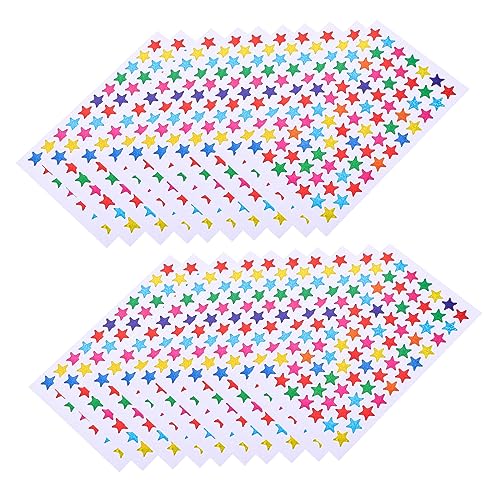 CIYODO 100 Blatt Pentagramm-Aufkleber Partybevorzugungsaufkleber kleine Sternaufkleber Stern Aufkleber belohnung Kinder Aufkleber Kinder Tagebuchaufkleber Kinder DIY Aufkleber Papier von CIYODO