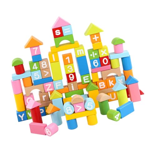 CIYODO 100 Stück Bausteine Kinderspielzeug Sportspielzeug Kinderpuzzles Kinderspielzeug Geometrie Puzzles Für Spielzeug Für Kinder Puzzles Mit Alphabet Blöcken Puzzles Für Holz von CIYODO