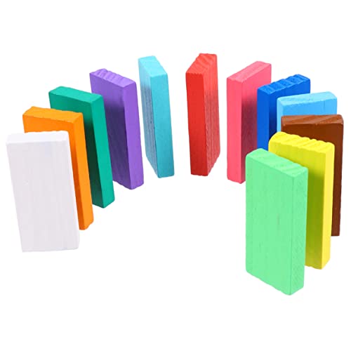 CIYODO 1000 Stück Farbe Domino Domino-Spiel-baustein Domino-Starter-kit Lustiges Spielzeug Für Kinder Dominosteine ​​Spielzeug Domino-Auto-Spielzeug Domino-Zug-Spielzeug Hölzern von CIYODO