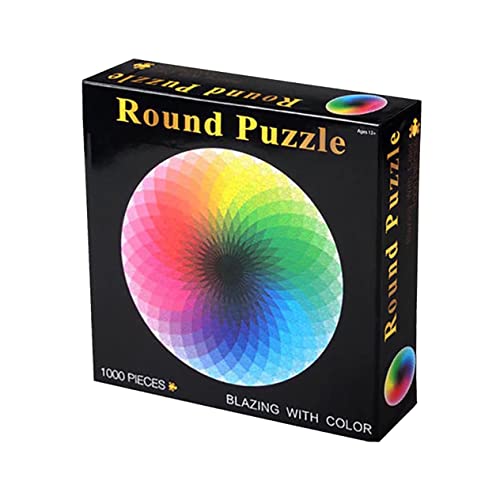 CIYODO 1000 Stück rundes Puzzle DIY-Rätsel Rätsel für Kinder Puzzle der Fantasieserie Puzzle für Kinder Puzzle für Erwachsene Spielzeug pädagogisches Puzzle Buntes Puzzle Colorful von CIYODO