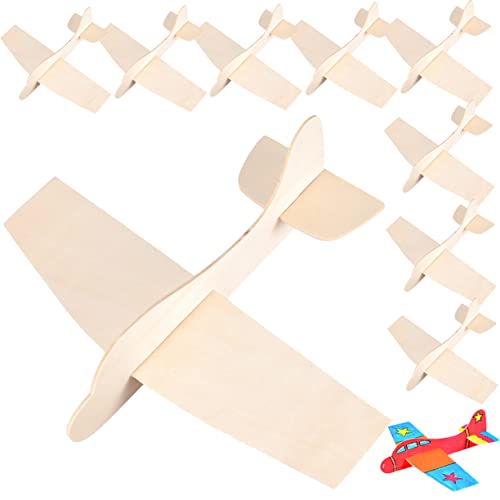 CIYODO 10St Leere Holzflugzeuge 3D-Fahrzeugmodell 3D-Flugzeugmodelle Kinder bastelset basteln für Kinder Kinderspielzeug Ebene Puzzle leeres Flugzeugspielzeug Flugzeugmodell für Kinder von CIYODO