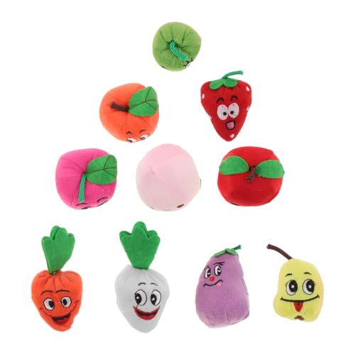 CIYODO 10st Fingerpuppen Für Kinder Fingerpuppen Mini-Finger-tierpuppe Fingerpuppen Für Kleinkinder 1-3 Welpenfigur Tierische Fingerpuppen Daumenpuppe Mittelfinger Marionette Stoff von CIYODO