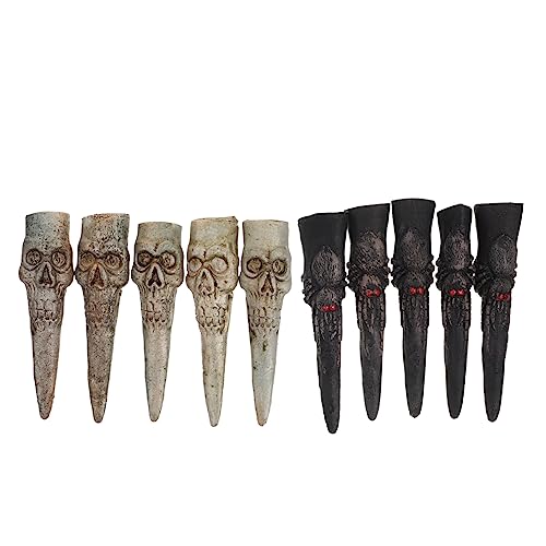 CIYODO 10st Hexennagel-Set Fingernagel Gruseliger Falscher Finger Geisterkostüm Fingernägel Für Halloween Hexenfinger Kostüm Halloween Gespenstische Finger Vampir-fingernägel Plastik von CIYODO