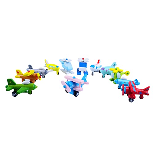 CIYODO 12PCS Bunte Mini Flugzeug Spielzeuge Für Lernspielzeug Zur Raumdekoration Ideales Für Jungen Und ädchen Fördert Die Kreativität Und Das Spielvergnügen von CIYODO