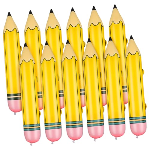 CIYODO 12 Stück Teiliges Aufblasbare Jumbo Bleistift Deko aus Robustem PVC Wiederverwendbar Auffällige Schulanfang Party und Klassenzimmerdekoration Vielseitig für CIYODO 12 Stück Teiliges Aufblasbare Jumbo Bleistift Deko aus Robustem PVC Wiederverwendbar Auffällige Schulanfang Party und Klassenzimmerdekoration Vielseitig für von CIYODO