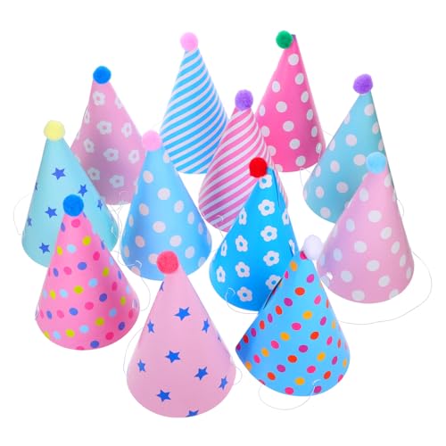CIYODO 12 Stück Teiliges Geburtstag Party Hüte mit Pompoms Bunte Papier Partyhüte für Jungen Mädchen Bequeme Kopfbedeckungen für Kindergeburtstagsfeier und Foto-spaß CIYODO 12 Stück Teiliges Geburtstag Party Hüte mit Pompoms Bunte Papier Partyhüte für Jungen Mädchen Bequeme Kopfbedeckungen für Kindergeburtstagsfeier und Foto-spaß von CIYODO