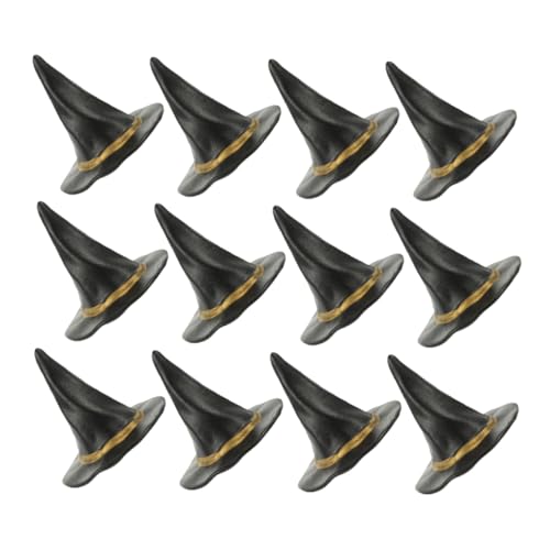 CIYODO 12 Stück Teiliges Mini Hexenhut aus Robustem Material für DIY Halloween Bastelprojekte Puppendekoration und Party Gastgeschenke Klassische Schwarze Mini Hüte für Puppen und CIYODO 12 Stück Teiliges Mini Hexenhut aus Robustem Material für DIY Halloween Bastelprojekte Puppendekoration und Party Gastgeschenke Klassische Schwarze Mini Hüte für Puppen und von CIYODO