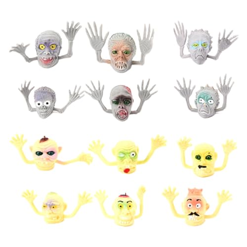 CIYODO 12St Halloween Finger betten -Spielzeug Halloween-Party-Spielzeug Kinderspielzeug Halloween Klamotten Halloween kostün Halloween-Requisiten Zombie-Finger-Requisiten PVC von CIYODO