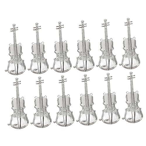 CIYODO 12St Musikinstrumentenmodell Hängender Baumschmuck für Violine und Trompete Mini-Trompete Christbaum anhänger weihnachtsbaumanhänger Miniatur-Musikinstrument kleine Geige Plastik von CIYODO