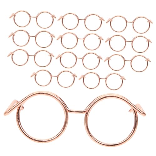 CIYODO 12pcs Puppenbrille Plüsch Puppenkleidung Puppe Brille Zum Anziehen Der Puppe Puppenhaus Umrandete Puppensonnenbrille Trendige Mädchen Metall von CIYODO