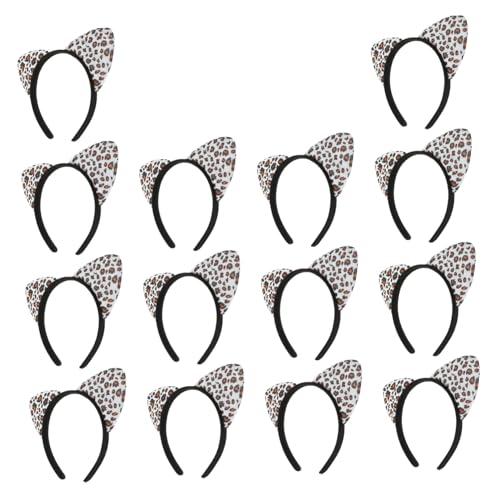 CIYODO 14 Stück Teiliges Leopardenmuster Katzenohren Stirnband Komfortabel und Langlebig Niedliches Party Haarband für Mädchen und Erwachsene für Geburtstag Cosplay Weihnachten und CIYODO 14 Stück Teiliges Leopardenmuster Katzenohren Stirnband Komfortabel und Langlebig Niedliches Party Haarband für Mädchen und Erwachsene für Geburtstag Cosplay Weihnachten und von CIYODO