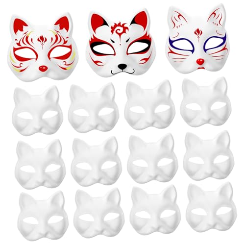 CIYODO 15 Stück DIY Maskenrohlinge Zum Bemalen Individuelle Maskerade Partymasken Für Geburtstagsfeiern Kostümpartys Und Kreative Bastelprojekte Unisex Ideal Für Und Erwachsene von CIYODO