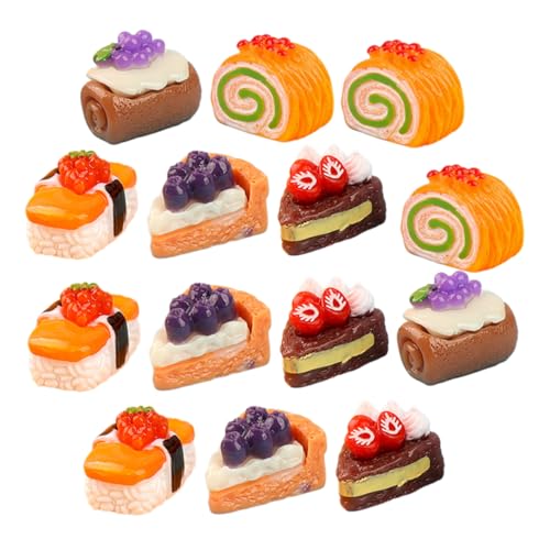 CIYODO 15 Stücke Miniatur Kuchen Satz Simulierte Dessert Modelle für Puppenhaus Kleiner Küchendekoration Spielzeug für Kinder Essbare Nachahmung Zubehör für Rollenspiele CIYODO 15 Stücke Miniatur Kuchen Satz Simulierte Dessert Modelle für Puppenhaus Kleiner Küchendekoration Spielzeug für Kinder Essbare Nachahmung Zubehör für Rollenspiele von CIYODO