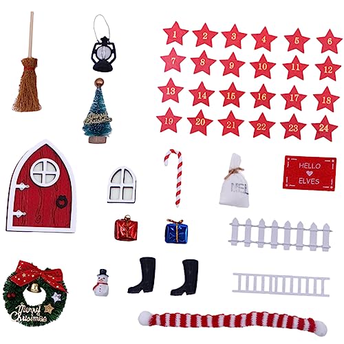 CIYODO Weihnachtlicher Zierschmuck 15 Teiliges Set Weihnachtsminiaturen Dekorationen Für Miniaturhäuser Spielzeuge Perfekte Ergänzung Für Ihre Festliche Weihnachtsdekoration von CIYODO