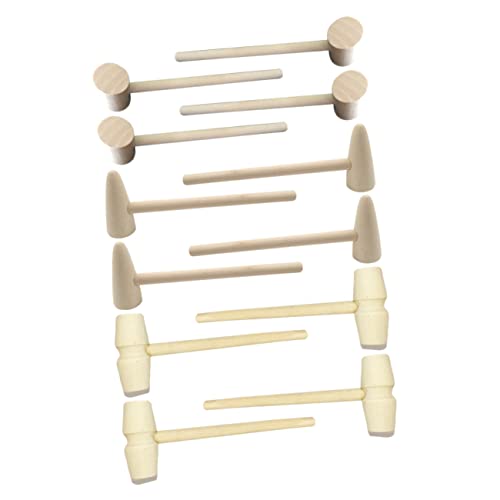 CIYODO 15St Holzhammer Kinderspielzeug Musical Mädchen Kleinkindspielzeug Ratsche Puzzle Kinderschläger Kinderhammer Mini-Holzschlägel Minischlägel Mini-Hammer hölzern von CIYODO