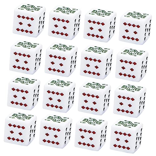 CIYODO 16st Poker Würfel Poker-würfel-Requisiten Lügner Würfelspiel Unterhaltungswürfel Junggesellinnenabschied Würfel Lügner Prop Spielwürfel Mathe-Spiel Partyspiel-Requisiten Dés Acryl von CIYODO