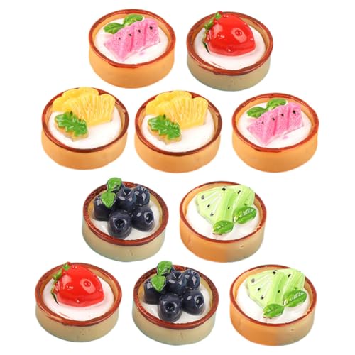 CIYODO 18 Stück Simulierter Obstkuchen Dessert Gefälschte Lebensmittel Wohnaccessoires Obstkuchen Obstkuchen Dekoration Künstliches Kuchenmodell Kuchenmodell von CIYODO