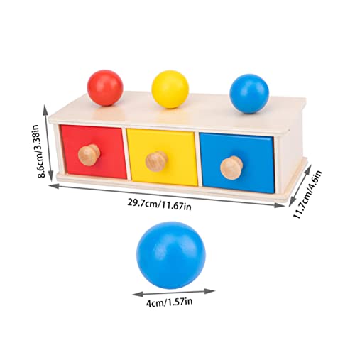 CIYODO 1PC Dreifarbiger Schubladenball Frühes Lernspielzeug Für Eltern Kind Erziehungshilfe Pädagogisches Für Von 0 3 Jahren von CIYODO