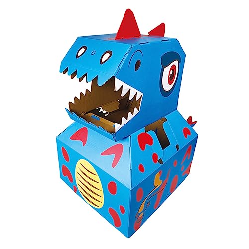 CIYODO 1Stk Dinosaurier-Modell Dinosaurier-Kleidung Lernspielzeug für Babys Kinder bastelset basteln für Kinder Rollenspiel-Requisite Dinosaurier-Karton-DIY-Material Papier Blue von CIYODO