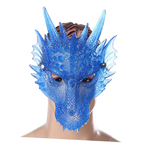 CIYODO 1Stk Halloween-Maske Halloween-Party-Maske Abendballmaske Karneval Gesichtsschleier halloween masken halloweenmaske Schutzmaske Halloween-Drachenmaske Kostüm Drachenmaske Blue von CIYODO