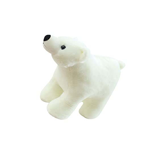 CIYODO 1pc Eisbär Puppe Plüsch Tier Spielzeug Weiches Stofftier Geburtstagsgeschenk Sofa Dekorationen Für Kinder Mädchen 20x35cm von CIYODO