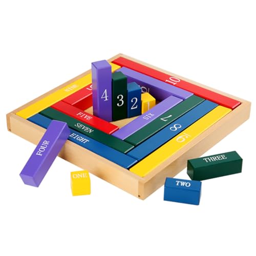 CIYODO 1stk Bausteine ​​lehrmittel Kinderspielzeug Mathe-Puzzle-Spielzeug Lernspielzeug Für Babys Spielzeuge Gehirnspielzeug Spielzeug Bildung Spielzeug Bauklötze Hölzern Colorful von CIYODO