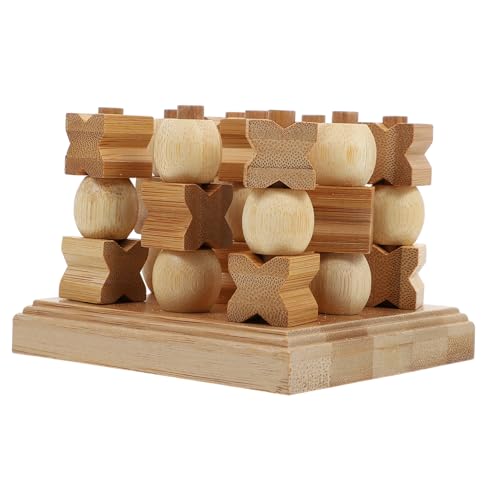 CIYODO 1stk Dreidimensionales Toe Logiktrainingsspielzeug Schach-stapelspielzeug Sudoku-Schach Magnetspielzeug Für Kinder Magnetisches Schachbrett Faltschachspiel Brown Bambus von CIYODO