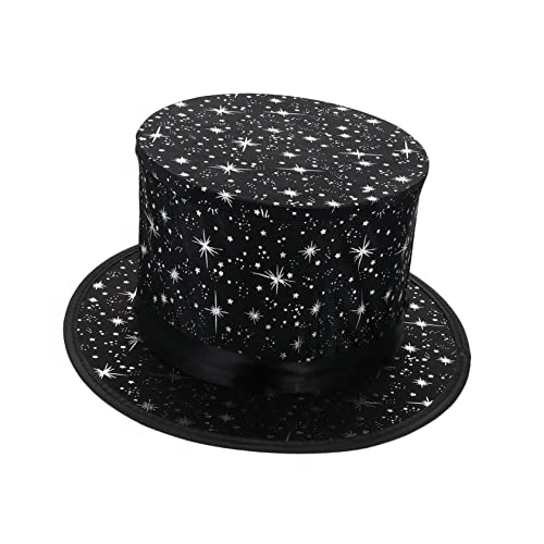 CIYODO 1stk Tarnkappe Fedora-kostümhut Schöne Zauberkappen Cosplay-partyhüte Zirkusdirektor Kostüme Hut Dunkler Zauberhut Leistungskappen Beschwören Kleider Black Mercerisiertes Uni-Tuch von CIYODO