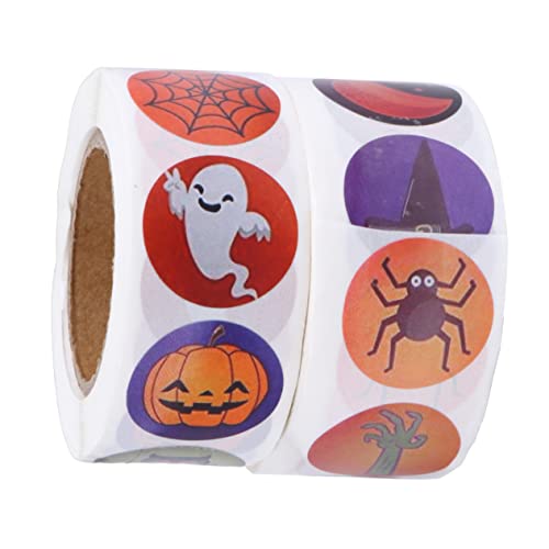 CIYODO 2 Rollen Halloween-Aufkleber-Tags fröhliches Halloween DIY dekor Lebensmitteletiketten DIY liefert Halloween wanddeko Halloween Costume schrecklicher Etikettenaufkleber Klebepapier von CIYODO