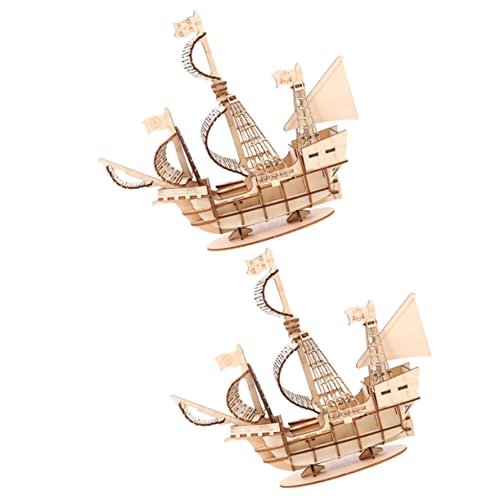 CIYODO 2 Sätze Diorama Puzzles Für Erwachsene 3D-bausteinmodell Puzzle Für Erwachsene Rätsel Für Kinder 3D-Puzzle Für 3D-Puzzle-segelboot Kinderpuzzle 3D-rätsel Für Erwachsene Holz von CIYODO