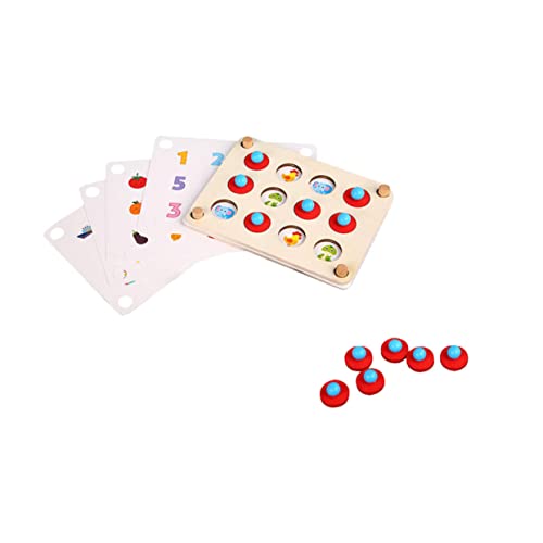 CIYODO 2 Sätze Memory-Spiel Schach Denkendes Puzzlespiel Puzzlebrett Für Kinder Memory-schachspiel Gehirnspielzeug Montessori Sensorisches Spielzeug Spielzeuge Pappelsperrholz von CIYODO