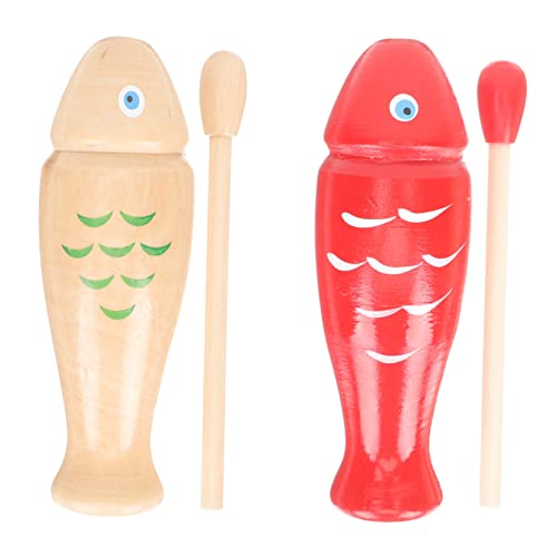 CIYODO 2 Sätze Orff-Instrument Junge Spielzeug Kindererziehungsspielzeug Musikspielzeug Für Kinder Musical Fisch Musikspielzeug Jungen Kinderspielzeug Musikalisches Spielzeug Hölzern von CIYODO