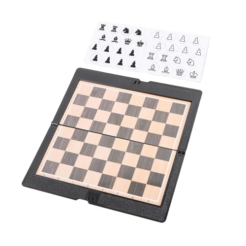 CIYODO 2 Satz Internationales Schach Magnetschach Magnetisches Schachbrett Magnetspielzeug Faltschach Kinder schachspiel Magnetisches Schachspiel Kinderspielzeug Partyschach Plastik Black von CIYODO