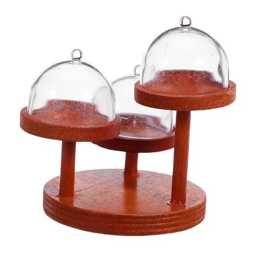 CIYODO 2 Satz Miniatur Puppenhaus Holz Dessertregal mit Abdeckhaube Mini Kuchenständer für Puppenhaus Süßigkeiten Obstpräsentation Realistische Miniatur Dekoration CIYODO 2 Satz Miniatur Puppenhaus Holz Dessertregal mit Abdeckhaube Mini Kuchenständer für Puppenhaus Süßigkeiten Obstpräsentation Realistische Miniatur Dekoration von CIYODO