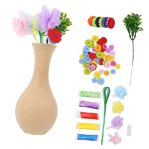 CIYODO 2 Sets DIY Vase DIY Aktivität Für Kinder DIY Projekt Kits Handgefertigtes Bastelset Für Kinder Blumenvase Bastelset Bastelset Für Kinder DIY Aktivitätsset Blumen Kunst von CIYODO