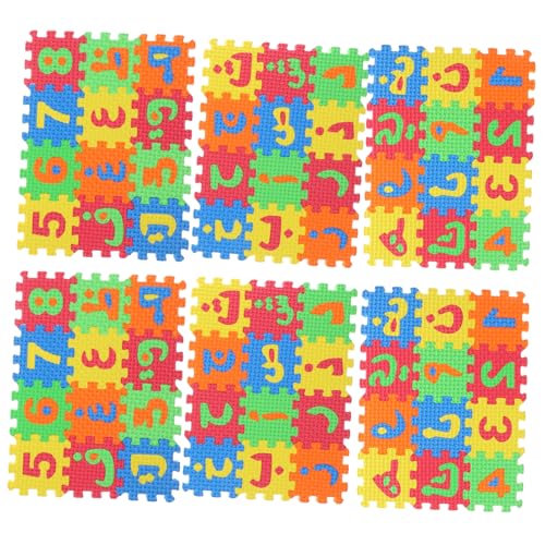CIYODO 2 Sets Kleinkind Spielmatte Buchstaben Bodenmatte Arabische Buchstabenmatte Puzzles Boden Buchstabenmatte Puzzle DIY Spielmatten Für Den Boden DIY Bodenkissen von CIYODO
