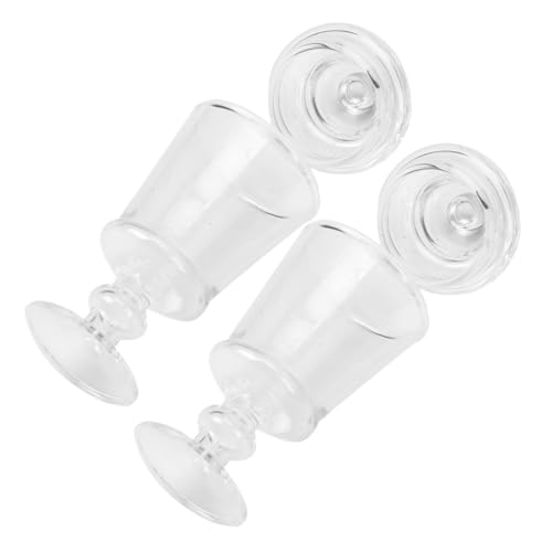 CIYODO 2 Stück Maßstab Mini Candy Vorratsgläser mit Deckel Transparente Glasdose für Puppenhaus Küche Dekorative Mini Dosen für Diorama und Miniaturszenen CIYODO 2 Stück Maßstab Mini Candy Vorratsgläser mit Deckel Transparente Glasdose für Puppenhaus Küche Dekorative Mini Dosen für Diorama und Miniaturszenen von CIYODO