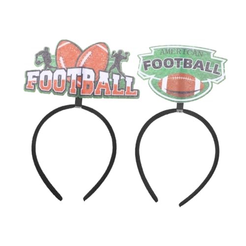 CIYODO 2 Stück Rugby Stirnband Fußball Haarband Sport Party Stirnband Fußballspiel Haar Accessoires Fußball Kopfbedeckung Rugby Kopfschmuck Fußball Haarreifen Fußball Party von CIYODO