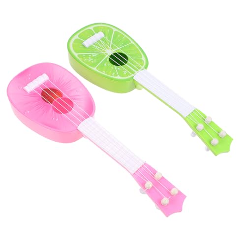 CIYODO 2 Stück Saiten Mini-Gitarre Gitarren-Instrument-Modell Minigitarre Für Kinder Kleinkind Gitarre Ukulele Musikspielzeug Simulation des Spielens Von Musikinstrumenten Plastik Green von CIYODO