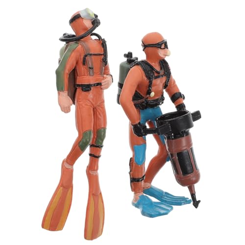 CIYODO 2 Stück Tauchermodell PVC Figur Dekor Simulation Taucher Dekor Taucherfigur Taucherfigur Taucherornament Taucherdekoration Landschaftsornament Heimdekoration von CIYODO