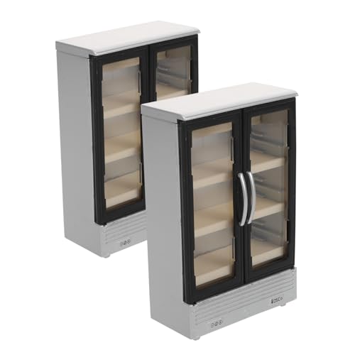 CIYODO 2 Stück Teiliges Mini Kühlschrank Kunststoff Miniatur Kühlschrank mit Doppeltür für Puppenhaus Küche Zubehör Leicht und Tragbar für Rollenspiel und Szenendekoration CIYODO 2 Stück Teiliges Mini Kühlschrank Kunststoff Miniatur Kühlschrank mit Doppeltür für Puppenhaus Küche Zubehör Leicht und Tragbar für Rollenspiel und Szenendekoration von CIYODO