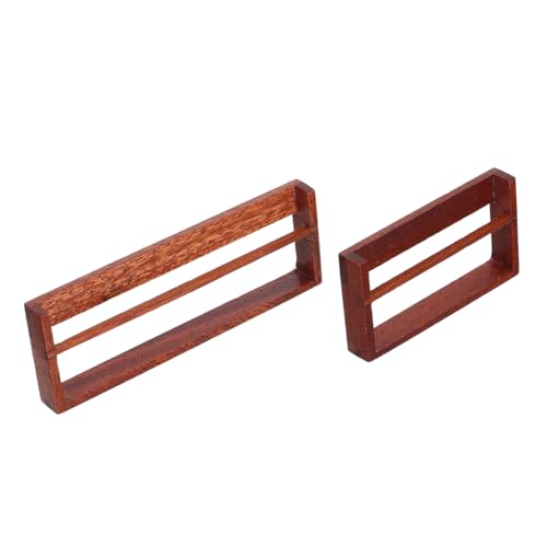 CIYODO 2 Stück Teiliges Miniatur Holz Regal Miniatur Bücherregal für Puppenhaus Stabiles Wandregal aus Holz für Küchen-Szene und Bücher für Bjd Puppen und Sammler CIYODO 2 Stück Teiliges Miniatur Holz Regal Miniatur Bücherregal für Puppenhaus Stabiles Wandregal aus Holz für Küchen-Szene und Bücher für Bjd Puppen und Sammler von CIYODO