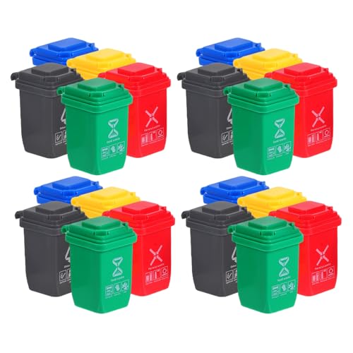 CIYODO 20 Stück Teiliges Mini Mülltonnen mit Deckel Miniatur Müllsortierbehälter für Puppenhaus Desktop Dekoration Umweltpädagogik Zubehör Kompakt und Vielseitig für Büro und Kinderzimmer CIYODO 20 Stück Teiliges Mini Mülltonnen mit Deckel Miniatur Müllsortierbehälter für Puppenhaus Desktop Dekoration Umweltpädagogik Zubehör Kompakt und Vielseitig für Büro und Kinderzimmer von CIYODO