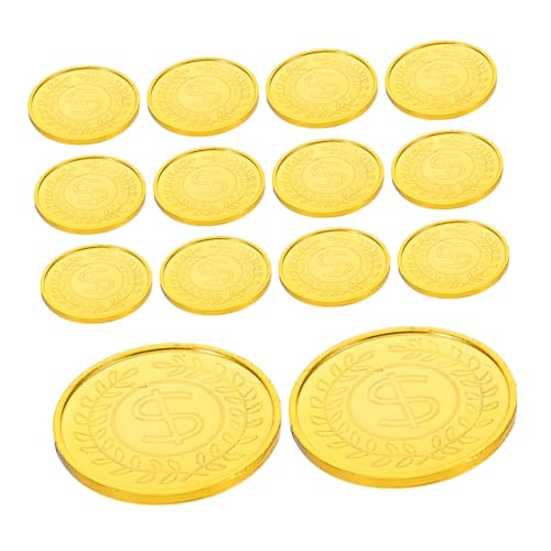 CIYODO 200 Stück Piratenmünzen Gold Kunststoff Münzen für Schatztruhe Brettspiele Party Piratenmotive Realistische Spielgeld Belohnung CIYODO 200 Stück Piratenmünzen Gold Kunststoff Münzen für Schatztruhe Brettspiele Party Piratenmotive Realistische Spielgeld Belohnung von CIYODO
