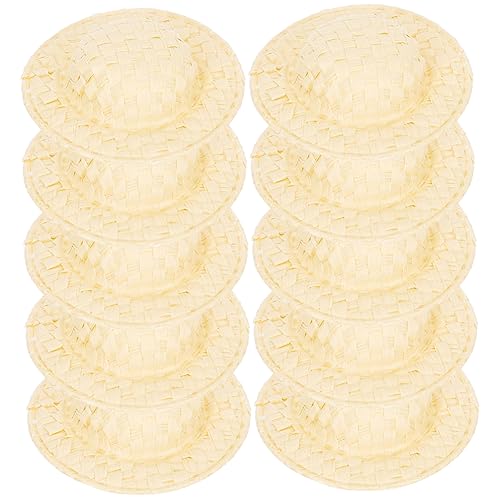 CIYODO 20St Gewebter Papierhut Kinder bastelset bastelmaterial für Kinder Children Toys Kid Toys Puppenstuben-Strohhüte Mini-Strickmützen kleine Hüte zum Basteln entzückender Hutschmuck von CIYODO