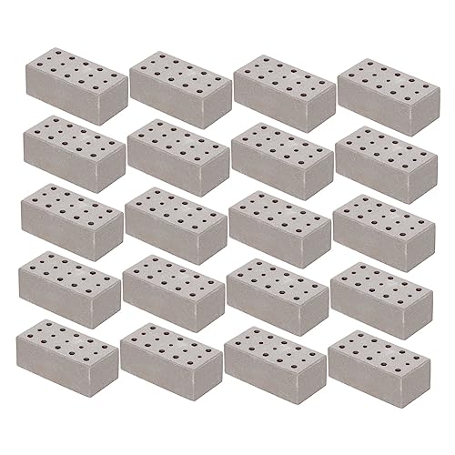 CIYODO 20pcs Simulierter Ziegel Miniatur-wandziegel Simulationsbaustein Spielhaus Requisiten Aus Ziegelsteinen DIY-sandtisch-ziegelmodelle DIY-Layout-ziegeldekore Miniatur-ziegeldekor Ton von CIYODO