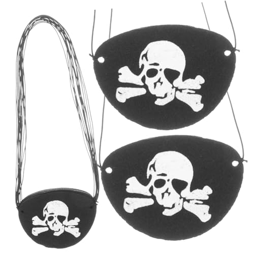 CIYODO 24 Stück Teiliges Halloween Kostüm Augenklappe mit Totenkopf Motiv Atmungsaktive Filzmaske für Karneval Piratenparty Maskenball Unisex Bequem und Langlebig CIYODO 24 Stück Teiliges Halloween Kostüm Augenklappe mit Totenkopf Motiv Atmungsaktive Filzmaske für Karneval Piratenparty Maskenball Unisex Bequem und Langlebig von CIYODO